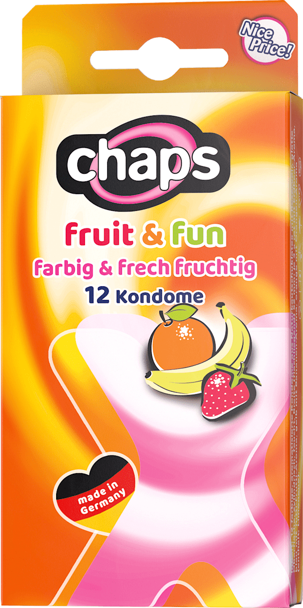 Kondome fruit & fun, Breite 52mm Chaps